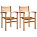 Sedie impilabili da giardino 2 pcs Marrone 55.5 x 55.5 x 90 cm - Foto miniatura 1