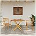 Sedie impilabili da giardino 2 pcs Marrone 55.5 x 55.5 x 90 cm - Foto miniatura 3