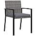 Set da Pranzo per Giardino 5 pcs Grigio Poly Rattan - Foto miniatura 6