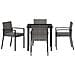 Set da Pranzo per Giardino 5 pcs Grigio Poly Rattan - Foto miniatura 7