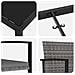 Set da Pranzo per Giardino 5 pcs Grigio Poly Rattan - Foto miniatura 9