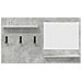 Appendiabiti a muro con specchio Grigio cemento 90 x 10 x 50 cm - Foto miniatura 5