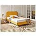 Letto Velluto Flayat 120 X 200 Cm Giallo - Foto miniatura 1