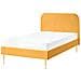 Letto Velluto Flayat 120 X 200 Cm Giallo - Foto miniatura 3