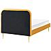 Letto Velluto Flayat 120 X 200 Cm Giallo - Foto miniatura 6