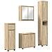 Set di mobili per il bagno con cassetto 4 pcs Rovere Sonoma - Foto miniatura 1
