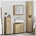 Set di mobili per il bagno con cassetto 4 pcs Rovere Sonoma - Foto miniatura 4