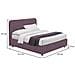 Serrone - Letto Singolo Sfoderabile, Viola Lilla - Foto miniatura 3