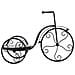 Supporto Bici In Mosaico Beige E Ferro Battuto 53x23,5x36h - Foto miniatura 3