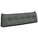 Cuscino per Schiena Grigio scuro 160 x 24 x 50 cm Tessuto - Foto miniatura 1