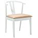 Sedia da pranzo 2 pcs Bianco e marrone Legno di gomma solido - Foto miniatura 4