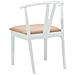 Sedia da pranzo 2 pcs Bianco e marrone Legno di gomma solido - Foto miniatura 7
