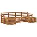 Set divani 6 pcs Naturale Legno di Acacia Massello - Foto miniatura 1