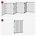 Cancello per cani 6 pcs Nero 60 x 80 cm Acciaio zincato - Foto miniatura 8