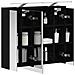 Mobiletto per specchio da bagno Rovere Nero 73,5 x 16 x 62,5 cm - Foto miniatura 3