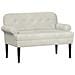 Loveseat con bottoni imbottiti Crema 120 x 66 x 78 cm - Foto miniatura 1