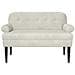 Loveseat con bottoni imbottiti Crema 120 x 66 x 78 cm - Foto miniatura 3
