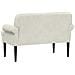 Loveseat con bottoni imbottiti Crema 120 x 66 x 78 cm - Foto miniatura 5