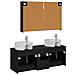 Set di mobili per il bagno 4 pcs Rovere Nero - Foto miniatura 8