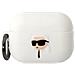 Karl Lagerfeld Klap2runikh Airpods Pro 2 Custodia Bianca /bianca Silikonico Karl Head 3d - Foto miniatura 1