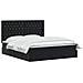 Letto con contenitore e materasso Nero 160 x 200 cm Velluto - Foto miniatura 3