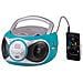 Stereo Portatile Cd Boombox Cd 512 Turchese - Foto miniatura 5