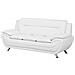 Divano 3 Posti In Pelle Sintetica Bianca Leira - Foto miniatura 4