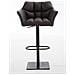 Sgabello Alto Regolabile Damaso in Similpelle I Sgabello Bancone con Braccioli E Schienale Imbottiti E Poggiapiedi, H 58-83 CM Marrone Nero - Foto miniatura 2