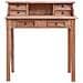 Scrivania con Cassetti 90x50x101 cm in Legno Massello di Mogano - Foto miniatura 2