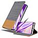 Custodia Compatibile Con Samsung Galaxy A21s In Grigio Chiaro Marrone - Coperchio Protettiva Con Chiusura Magnetica, Funzione Stand E Tasca Per Le Carte - Foto miniatura 1