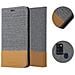 Custodia Compatibile Con Samsung Galaxy A21s In Grigio Chiaro Marrone - Coperchio Protettiva Con Chiusura Magnetica, Funzione Stand E Tasca Per Le Carte - Foto miniatura 6