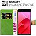 Custodia Compatibile Con Asus Zenfone 4 Selfie Pro In Verde Erbe - Coperchio Protettiva Con Chiusura Magnetica, Funzione Stand E Tasca Per Le Carte - Foto miniatura 4