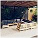 Set Divani Da Giardino 11 Pz Con Cuscini Grigi Massello Di Pino - Foto miniatura 1