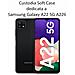 Custodia Tpu Silicone Cover Soft-case Per Samsung Galaxy A22 5g A226 Black - Foto miniatura 2