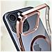 Cover Magsafe Per Iphone 15 Pro Silicone Bordo Cromato Rosa - Foto miniatura 5