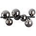 Plafoniera Contemporanea Perlage Metallo Nero 6 Luci G9 15w 3000k Ip20 - Foto miniatura 1