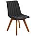 Set Di 2 Sedie Da Pranzo Tessuto Nero Calgary - Foto miniatura 2
