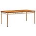 Tavolo Da Giardino Beige 180x90x75 Cm Polyrattan E Legno Acacia - Foto miniatura 2