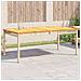 Tavolo Da Giardino Beige 180x90x75 Cm Polyrattan E Legno Acacia - Foto miniatura 1