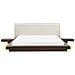 Letto Matrimoniale Led Ecopelle E Legno Scuro 180 X 200 Cm Zen - Foto miniatura 2