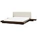Letto Matrimoniale Led Ecopelle E Legno Scuro 180 X 200 Cm Zen - Foto miniatura 3