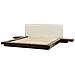 Letto Matrimoniale Led Ecopelle E Legno Scuro 180 X 200 Cm Zen - Foto miniatura 4