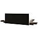 Letto Matrimoniale Led Ecopelle E Legno Scuro 180 X 200 Cm Zen - Foto miniatura 5