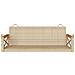 Panchina a Dondolo Beige 109x62x40 cm in Polyrattan - Foto miniatura 5