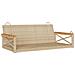 Panchina a Dondolo Beige 109x62x40 cm in Polyrattan - Foto miniatura 1