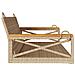 Panchina a Dondolo Beige 109x62x40 cm in Polyrattan - Foto miniatura 6