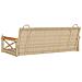 Panchina a Dondolo Beige 109x62x40 cm in Polyrattan - Foto miniatura 7