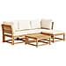 Set Salotto Da Giardino 5 Pz Con Cuscini Legno Massello Acacia - Foto miniatura 2