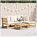 Set Salotto Da Giardino 5 Pz Con Cuscini Legno Massello Acacia - Foto miniatura 1