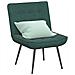 Sedia Relax 64x74x84 Cm Verde Scuro In Velluto - Foto miniatura 1